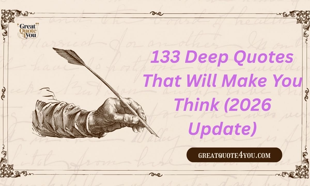 133 Deep Quotes That Will Make You Think (2026 Update)